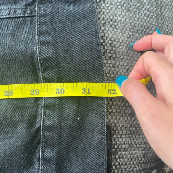 Long black denim jacket - Picture 2 of 6